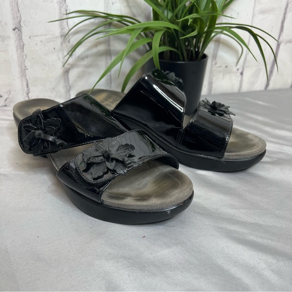 Dansko black patent leather Donna sandals size 40 - Picture 3 of 8